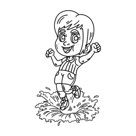 Mud black and white clipart