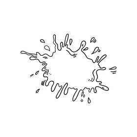 Mud black and white clipart