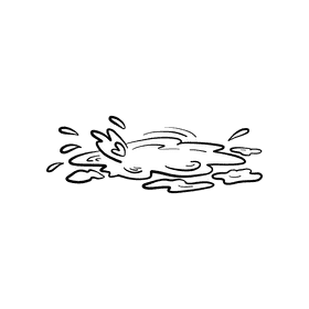 Mud black and white clipart