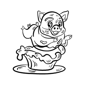 Mud black and white clipart