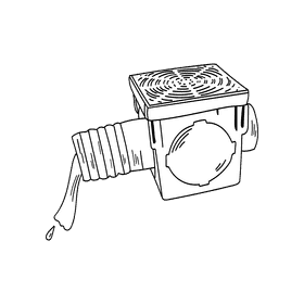 Drainage black and white clipart