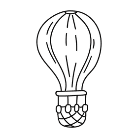 Preschool Balloon black and white clipart