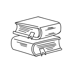 Preschool Books black and white clipart