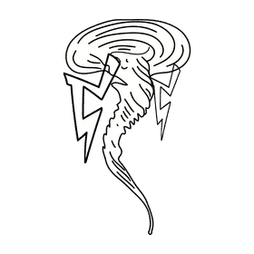 Storm black and white clipart