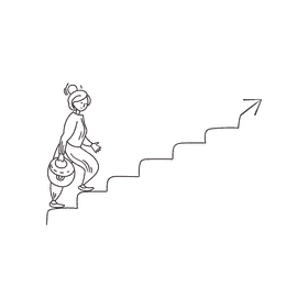 Steps black and white clipart