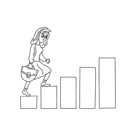 Steps black and white clipart