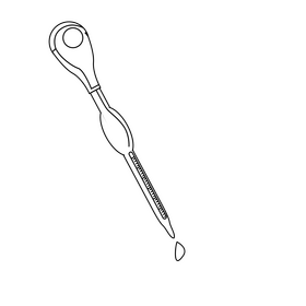 Pipette drawing black and white clipart