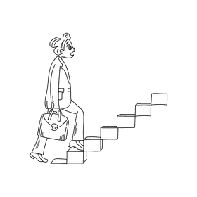 Steps black and white clipart