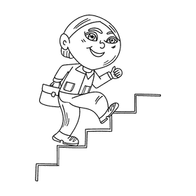 Steps black and white clipart