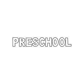 Preschool black and white clipart