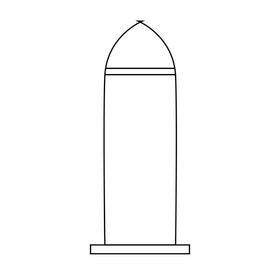 Bullet drawing black and white clipart