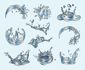 Water splash vector