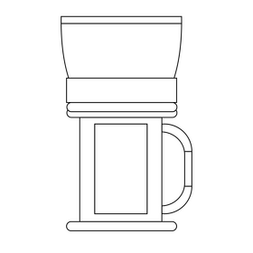 Flashlight drawing black and white clipart