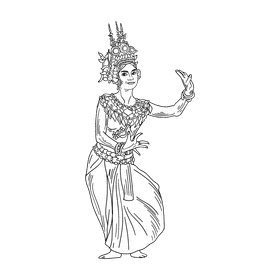 Dancer black and white clipart
