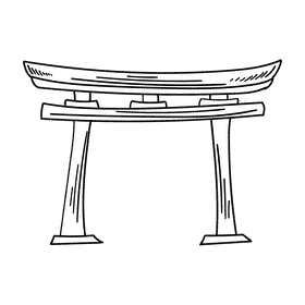 Gate black and white clipart