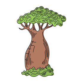 Africa Baobab clipart