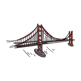 United States of America Bridge clipart