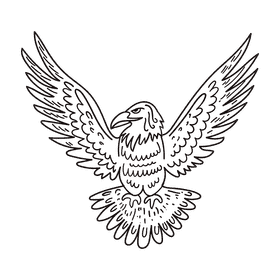 United States of America Eagle black and white clipart