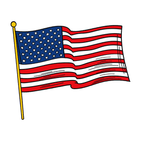 United States of America Flag clipart