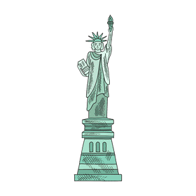 United States of America Statue of Liberty clipart