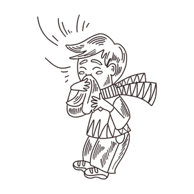 Sore throat black and white clipart