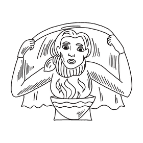 Sore throat black and white clipart