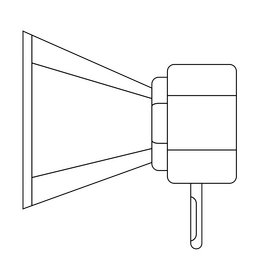 Loudspeaker drawing black and white clipart