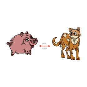 Social distancing clipart