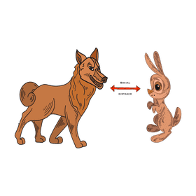 Social distancing clipart