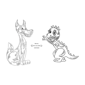 Social distancing black and white clipart