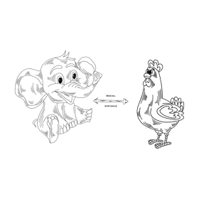 Social distancing black and white clipart