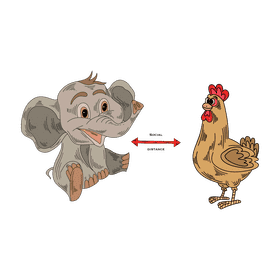 Social distancing clipart