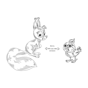 Social distancing black and white clipart