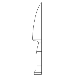 Knife drawing black and white clipart