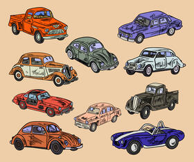 Vintage car vector