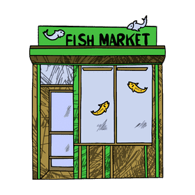 Grocery store Fish market clipart