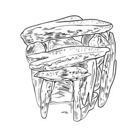Cave black and white clipart