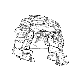 Cave black and white clipart