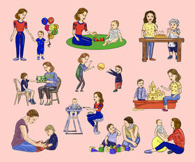 Babysitter vector