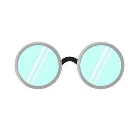 Round glasses clipart