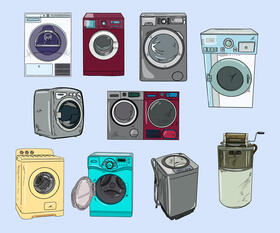 Washing machine vector