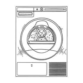 Washing machine black and white clipart