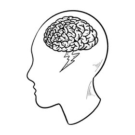 Brainstorm black and white clipart