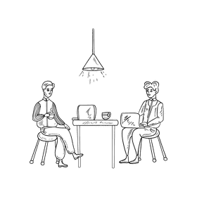 Brainstorm black and white clipart