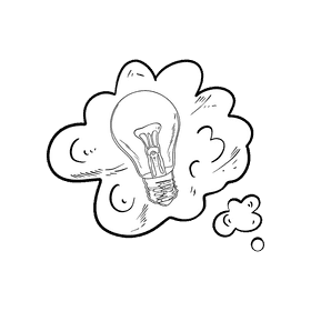 Brainstorm black and white clipart