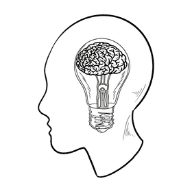 Brainstorm black and white clipart