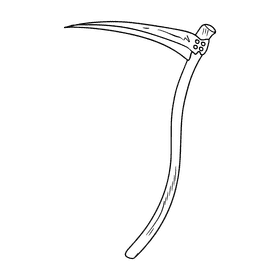 Scythe black and white clipart