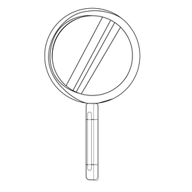 Magnifying glass drawing black and white clipart