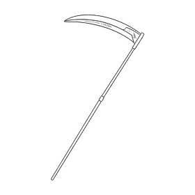 Scythe black and white clipart