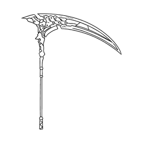 Scythe black and white clipart